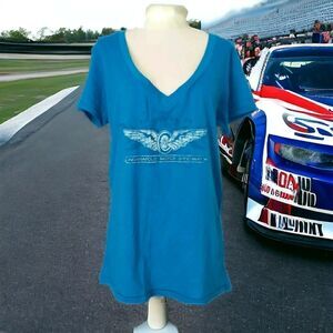 NWT Indianapolis Motor Speedway Women's T Shirt Blouse Top Popover Large Racing.